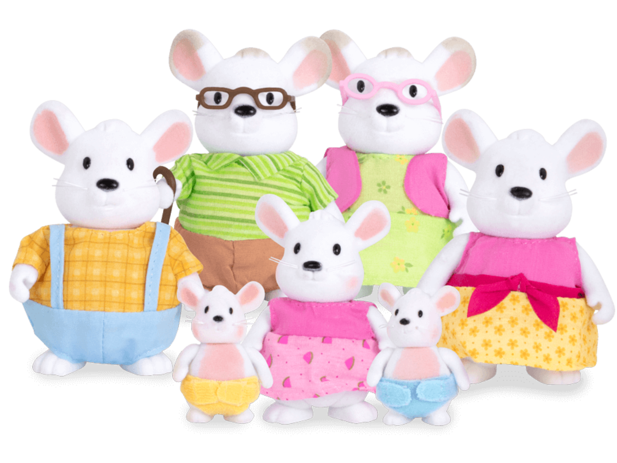 Nibblekin Mouse Family | Small Animal Figurines | Li'l Woodzeez