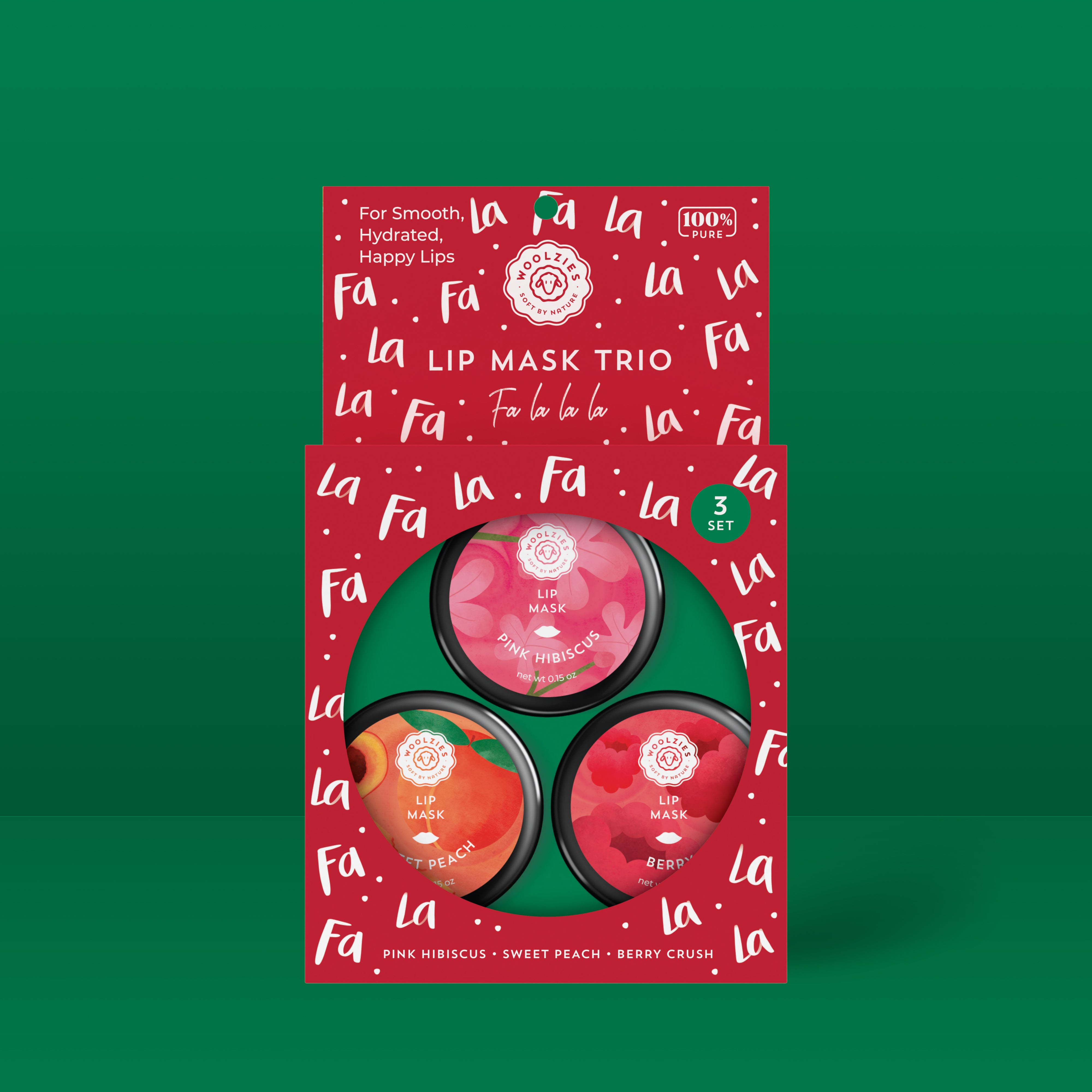 Fa La La La Holiday Trio Lip Mask – Woolzies.com