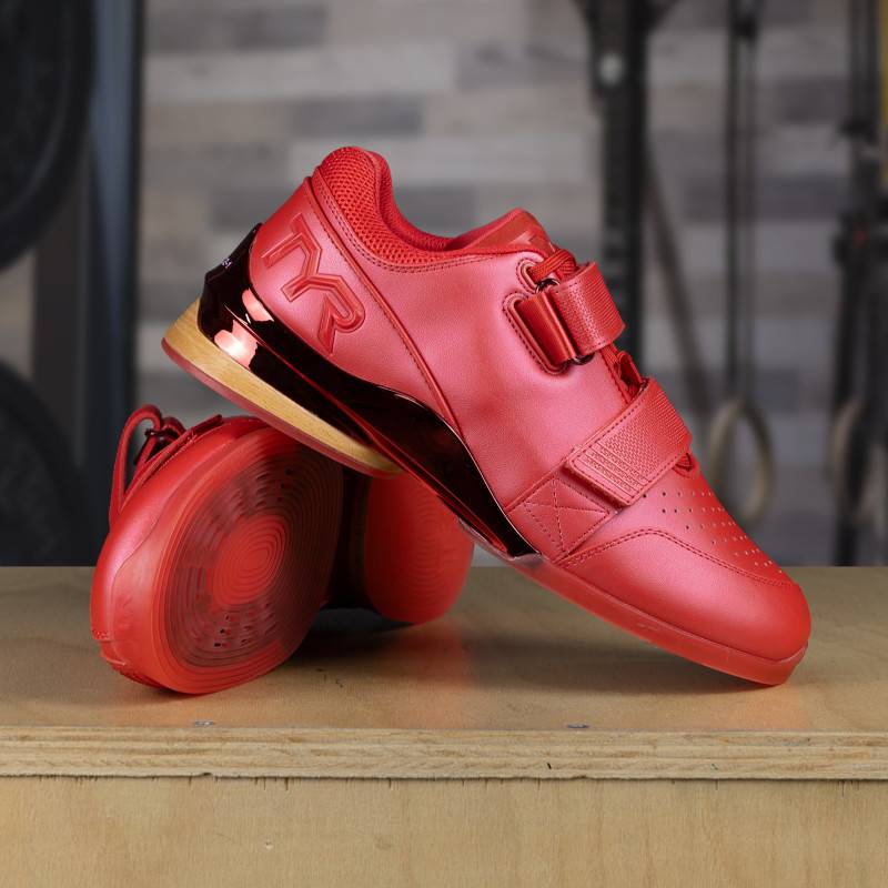 TYRFORCE Elite Carbon Lifter Mens Weightlifting Shoes - red