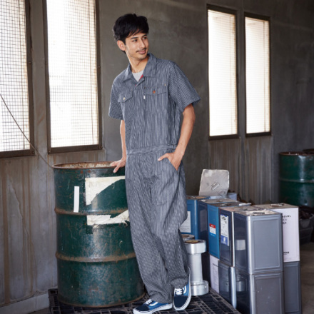 ヤマタカ [ROUND HOUSE] RH3005 半袖カバーオール・つなぎ服