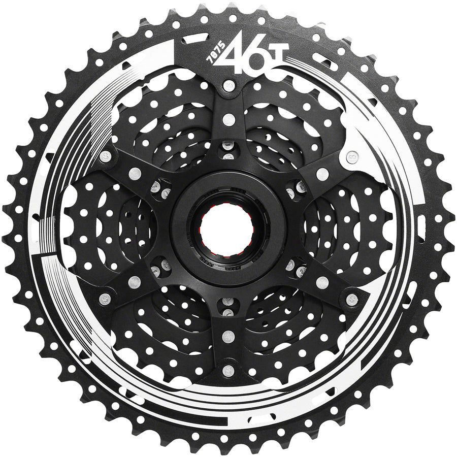 SunRace CSMX9X Cassette - 11-Speed, 10-46t, Black Chrome, For XD