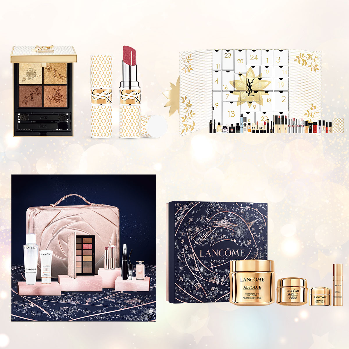 YSL・ランコム クリスマスコフレ】鮮やかなカラーで華やかな表情に