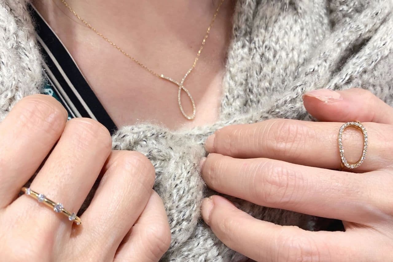 大人気ダイヤモンドリングのゴールドカラー＆プラチナカラーのお洒落な