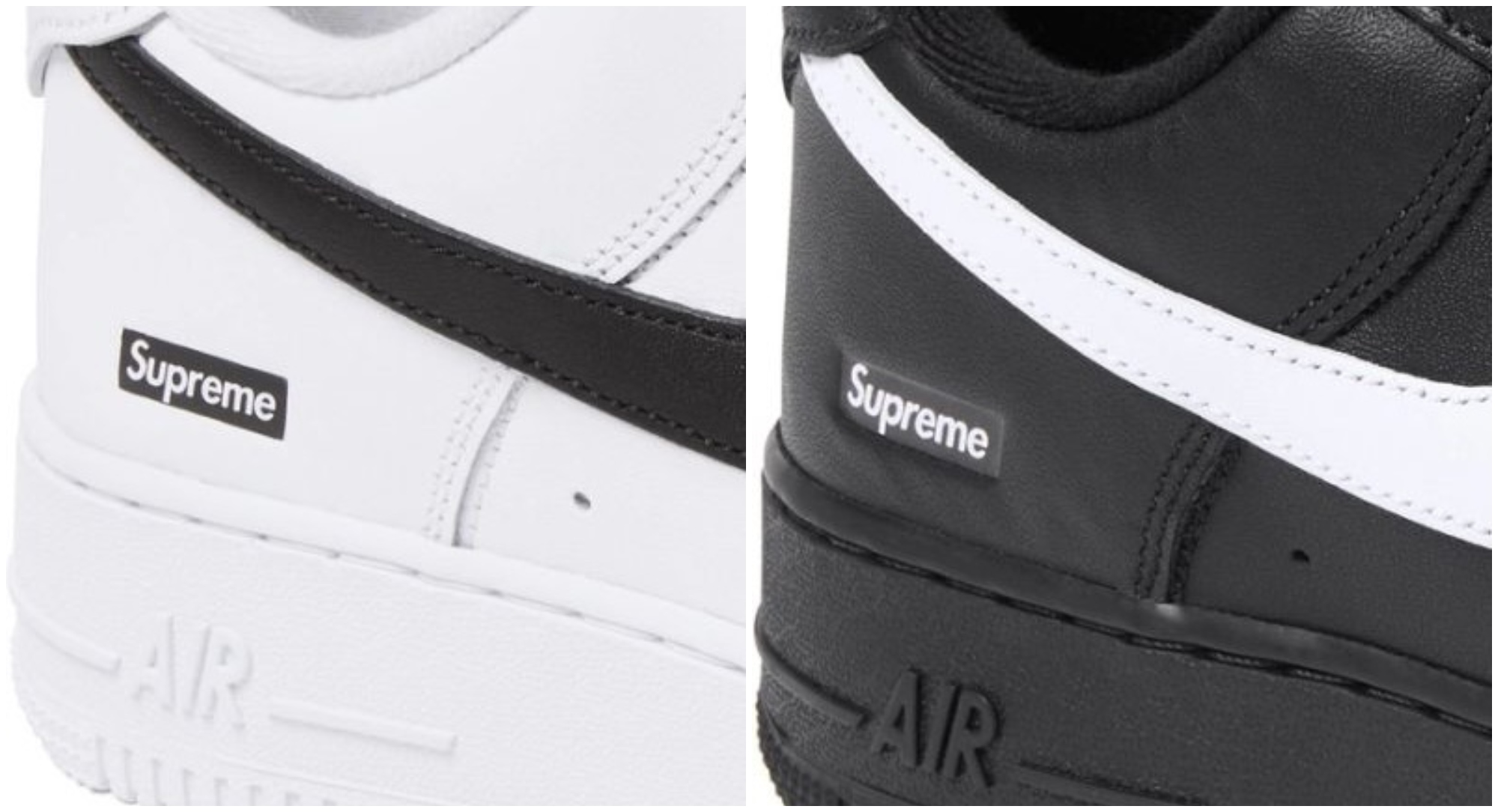 Supreme x Nike Air Force 1 Low Black/White & White/Black 2025
