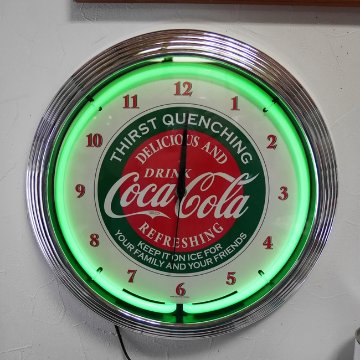 コカコーラ ネオンクロック インテリア ダイナー 掛け時計 アメリカン雑貨