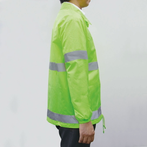 反射付きセーフティジャケット（蛍光グリーン）｜交通安全・防犯・防災