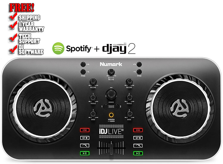 Numark iDJ Live 2 DJ Controller for Mac, PC, iPad, or iPhone