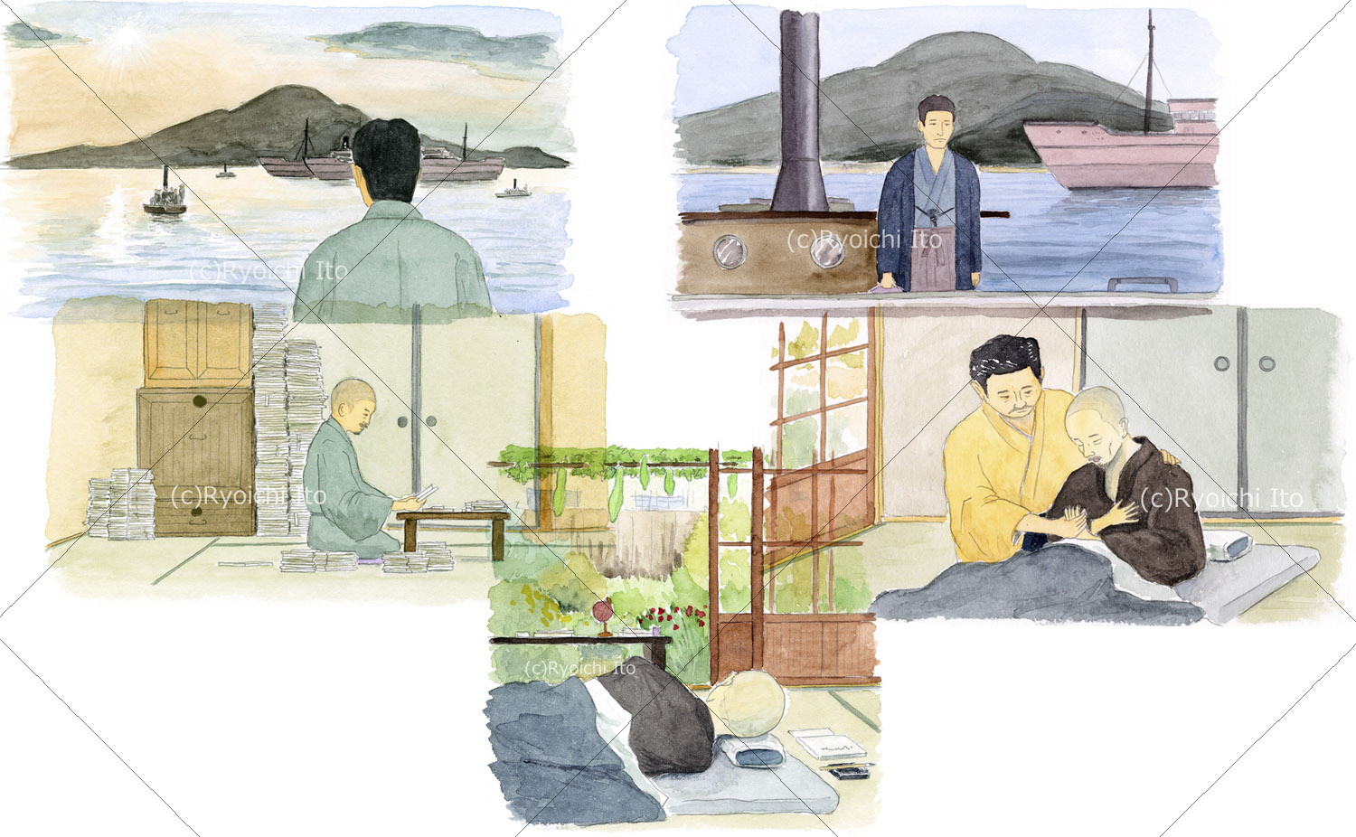 学校教科書・副読本 心に届く手描きイラスト - 心に届くの手描き