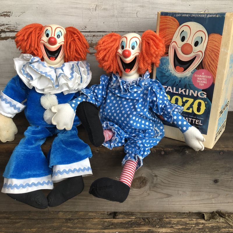 60s Vintage Mattel BOZO the Clown Doll W/BOX (T377) - 2000toys