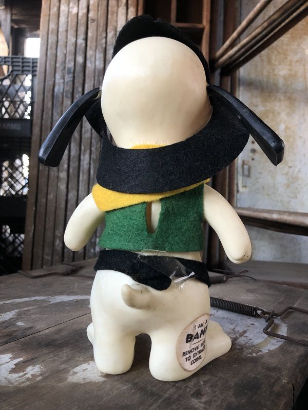 60s Vintage Roy Des of Fla Dog Coin Bank Sheriff Green (B535