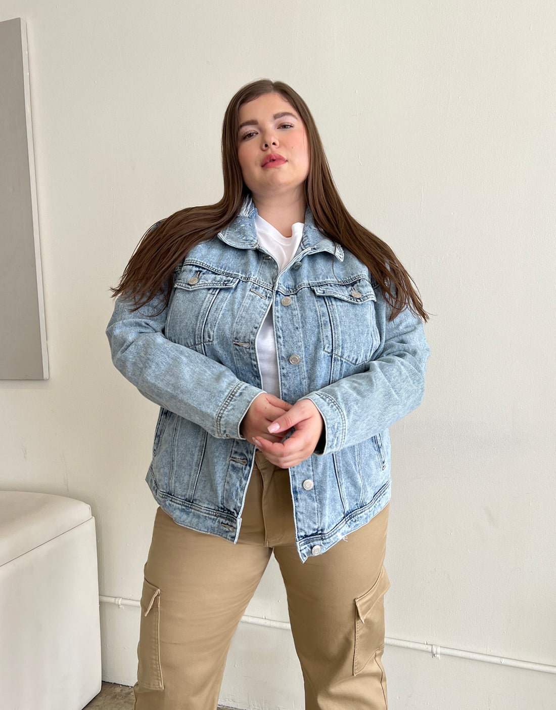 Plus Size Essential Denim Jacket – 2020AVE