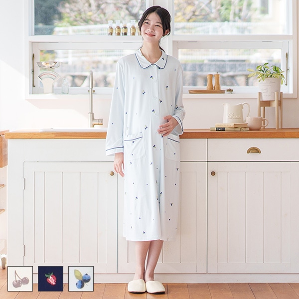 やわらかストレッチ2WAYワンピース型長袖パジャマ | マタニティ・産後