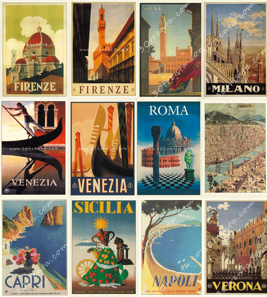 イタリア製 ポストカードセット