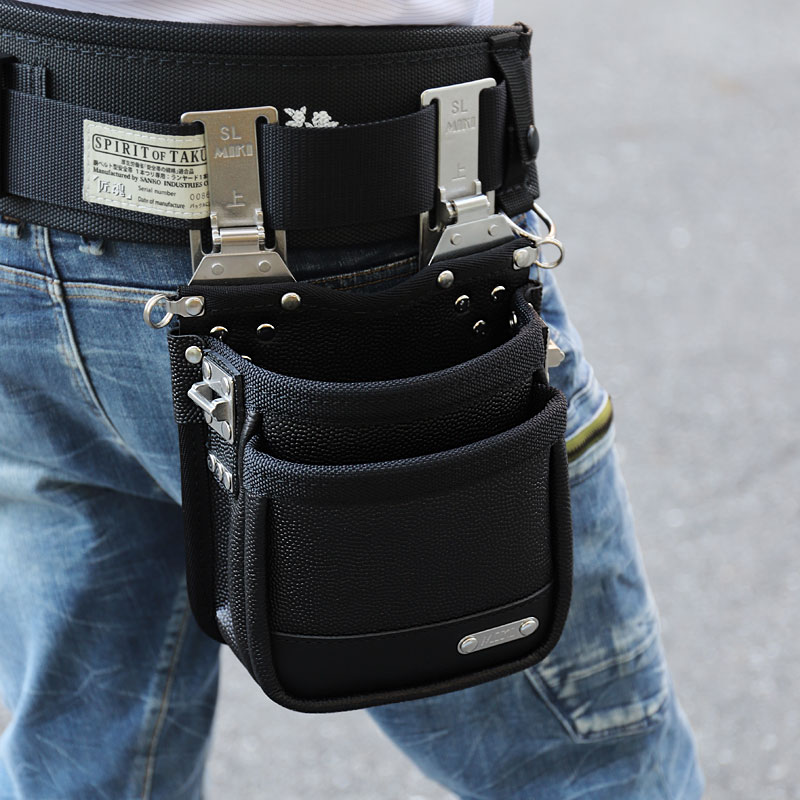 MIKI 三貴 SPH BM（2段式）腰袋 BMⅡD 【エンボス革+ダイレクトタイプ