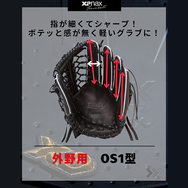 野球 ザナックス 硬式 グローブ グラブ トラストエックス 外野手用 右