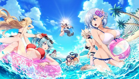 水着姿のベータとイプシロンが登場。「陰の実力者になりたくて