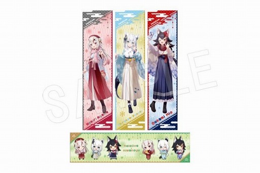 ホロライブの白上フブキさん，百鬼あやめさん，大神ミオさんと日本庭園