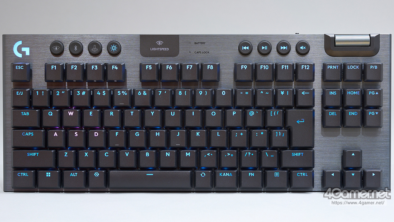 薄型キーの10キーレスワイヤレスキーボード「G915 X LIGHTSPEED TKL