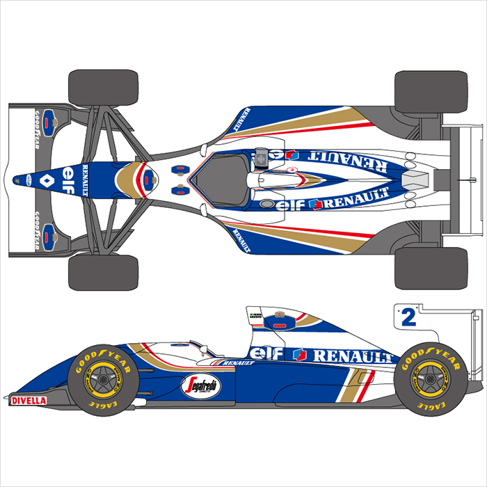 SHUNKO 1/20 ウィリアムズ FW16 1994初期 デカールセット フジミ対応