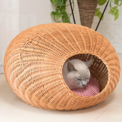 シンシアジャパン ラタンエッグハウス SC-72 猫用 ベッド ハウス【特箱