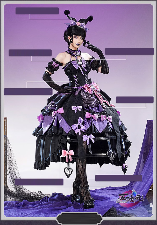 三分妄想 第五人格 コスプレ 血の女王×クロミ サンリオコラボ 衣装