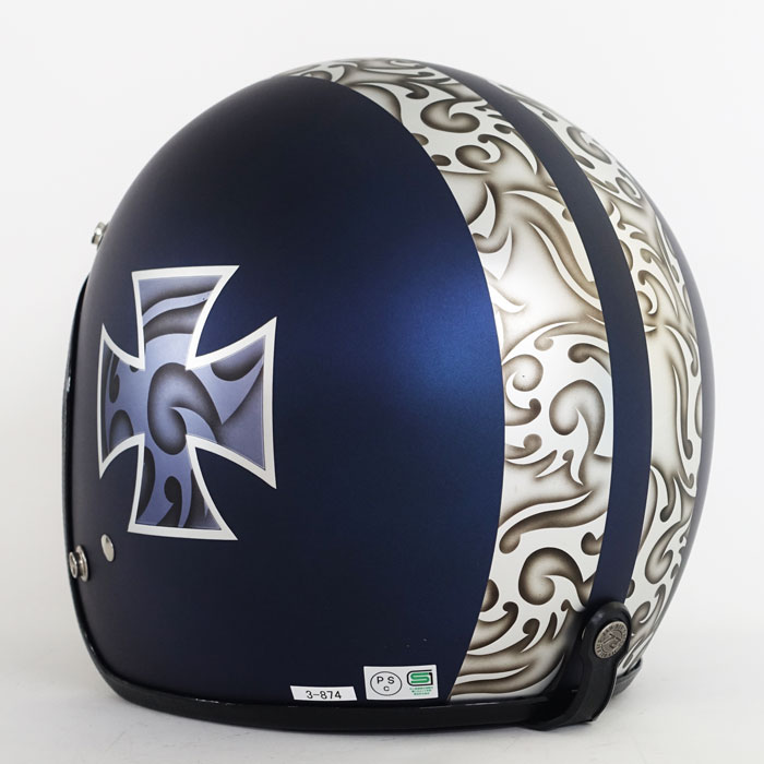 3-874 マット仕上げ メッキベースキャンディネイビー トライバルクロス