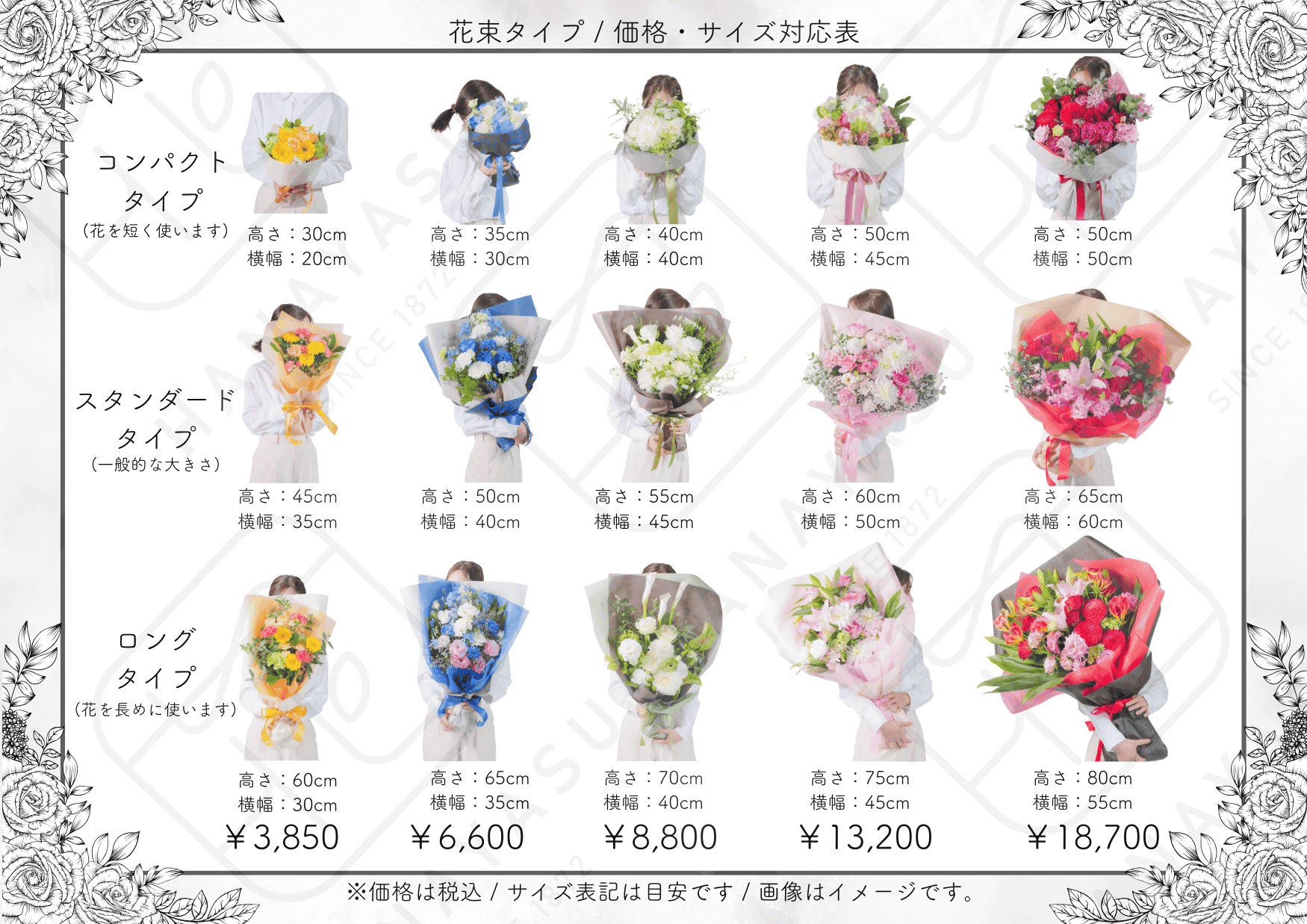 和歌山市・有田市限定！カジュアル可愛いコンパクトタイプ花束 | 色と