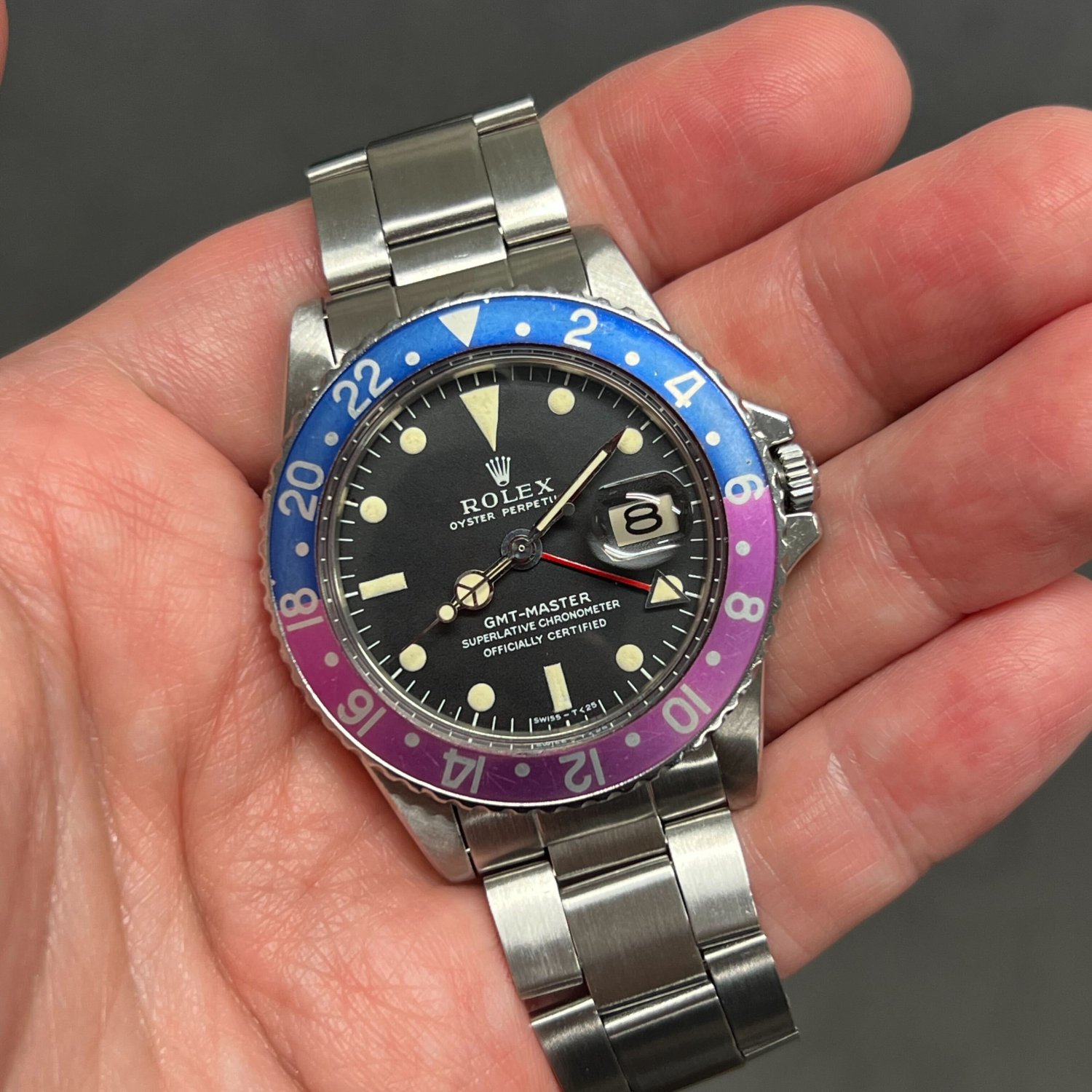 ロレックス GMTマスターI Ref.1675 赤/青ベゼル ヴィンテージ 255124