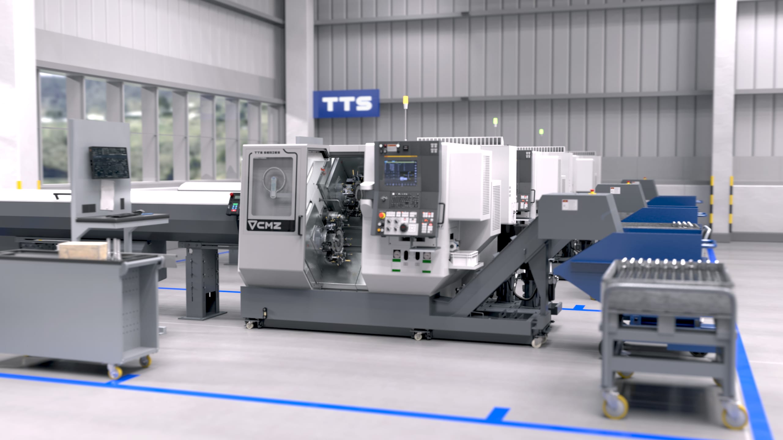 Twin Spindle Lathe for Bar Turning | TTS Series