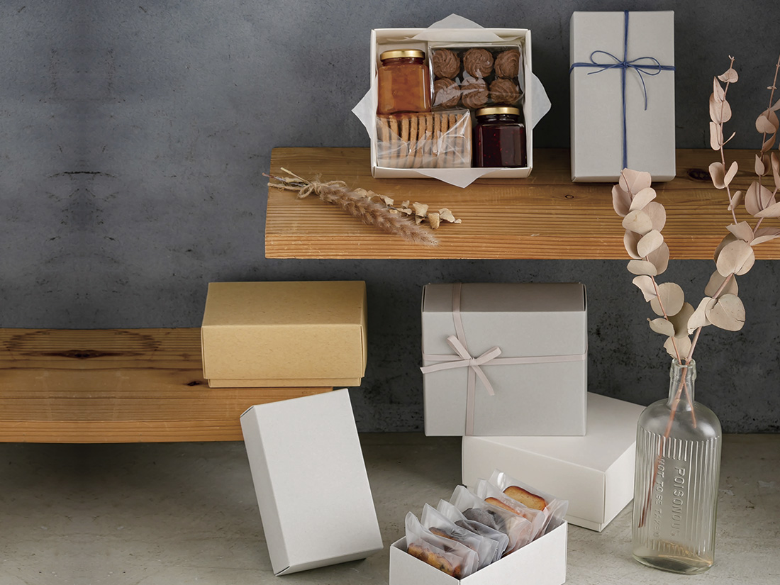 パッケージ中澤 ギフト箱 Nギフト 70 グレー S | 無地のギフト箱