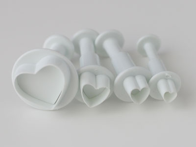 抜き型（ハート 4個セット） | バレンタインのクッキー型 | お菓子
