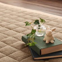 90×120] 極厚ふかふか×最高の肌触り マイクロファイバーラグ ベージュ