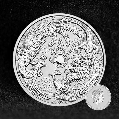 Coins Australia - 2017 1oz Silver Bullion Coin Dragon and Phoenix