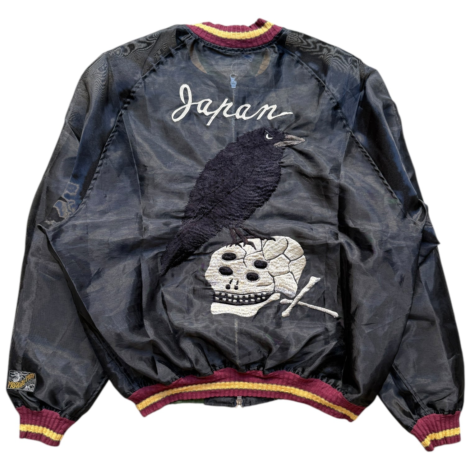 Kapital Sheer Pearl Mosquito Guard Souvenir Jacket (Crow and Skull