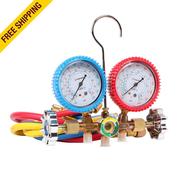 EVERWELL - CT-536G-410 - MANIFOLD SET WITH 36 HOSE R410A/R22/R404A