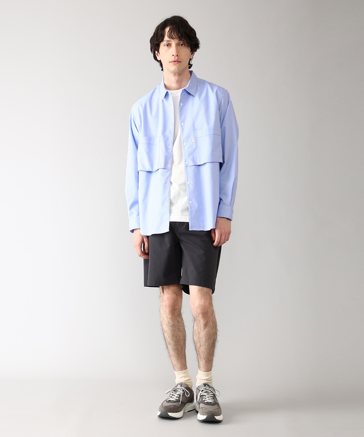 COLUMBIA BLACK LABEL】シェブロンリムロングスリーブシャツ(S Jet