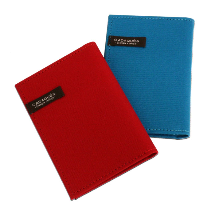 コットンパスケース カダケス 布製（レッド・ディープブルー