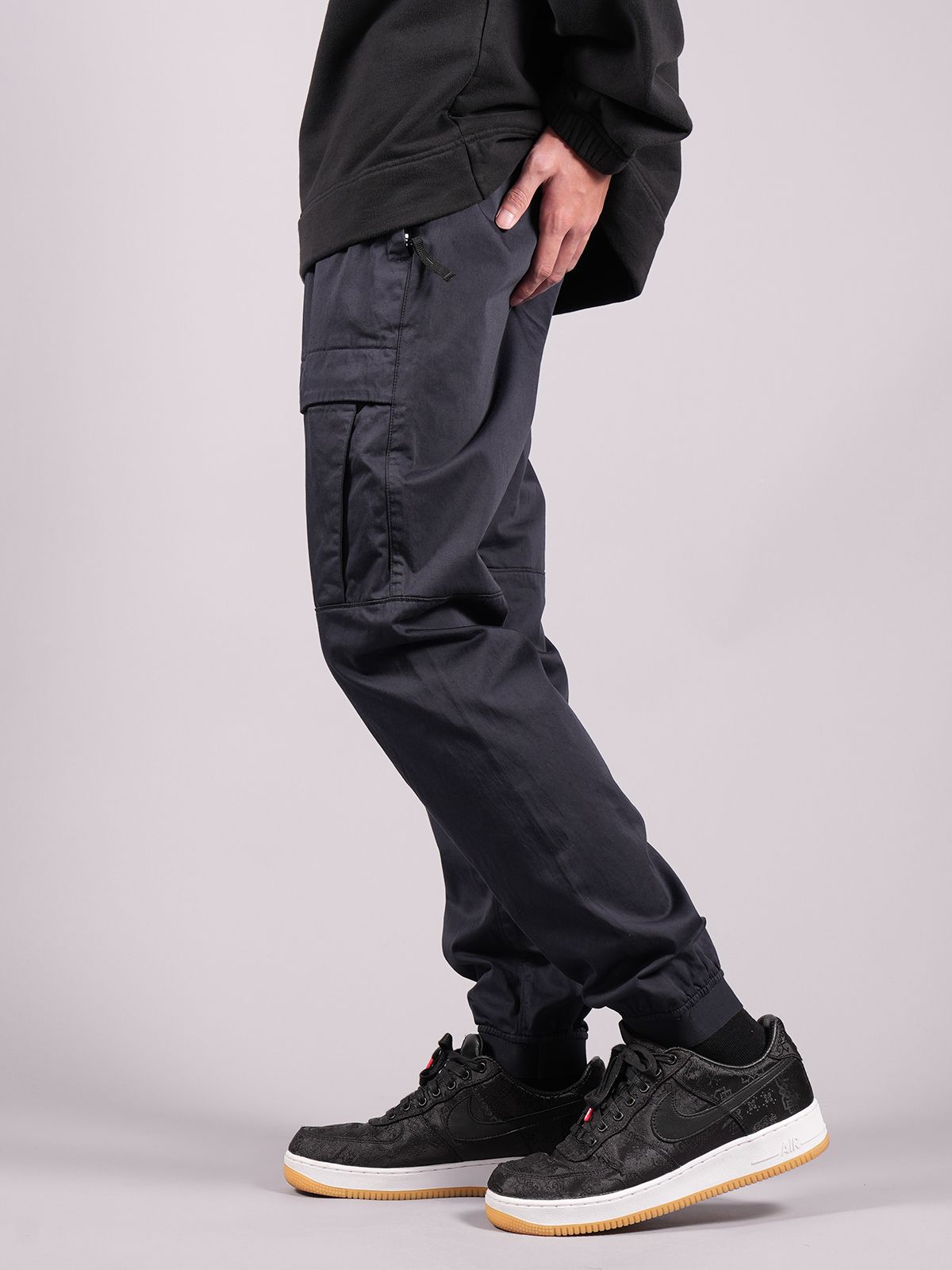 STONE ISLAND - STRETCH COTTON WOOL SATIN, GARMENT DYED