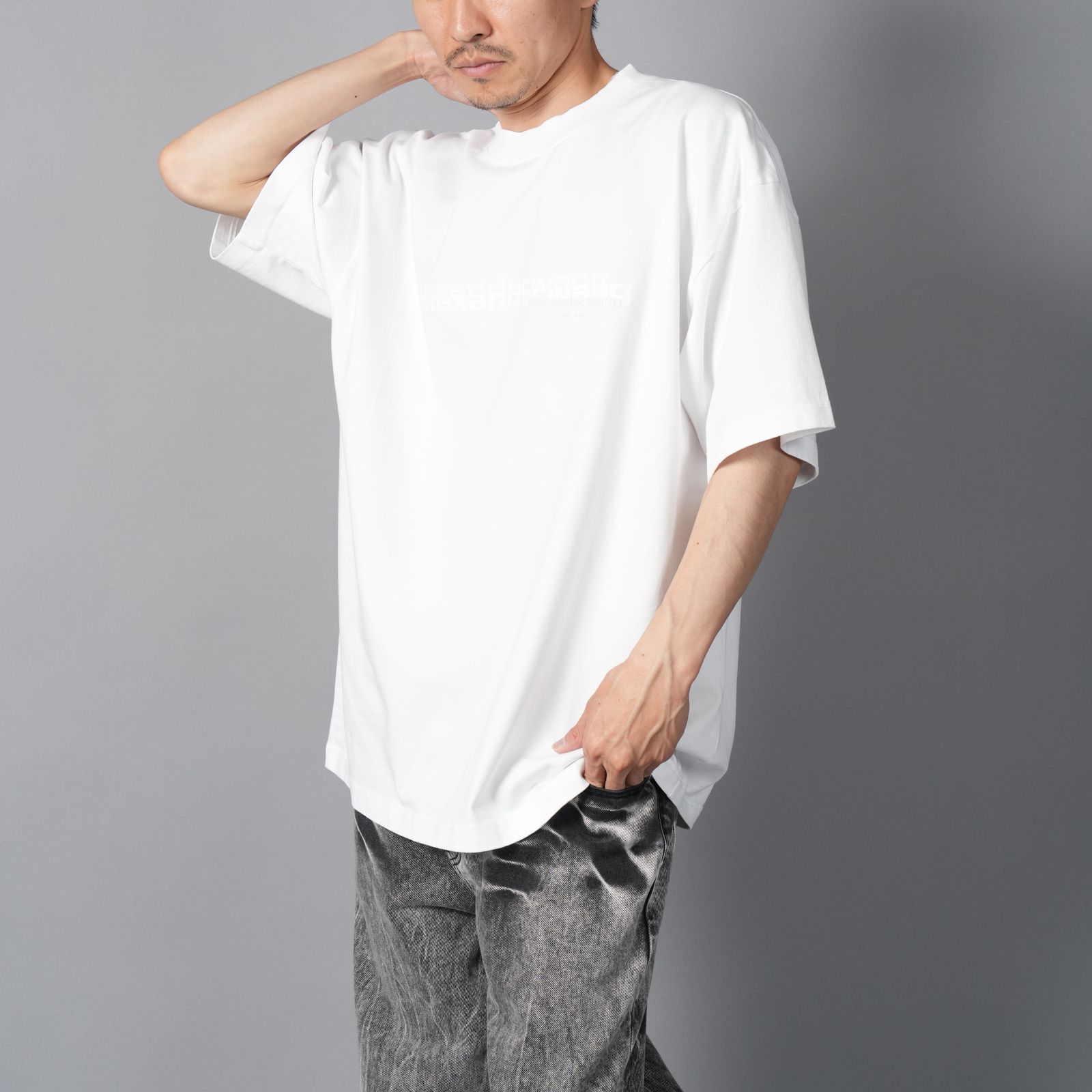 alexander wang - 【残りわずか】SHORT SLEEVE T-SHIRT / ブラック