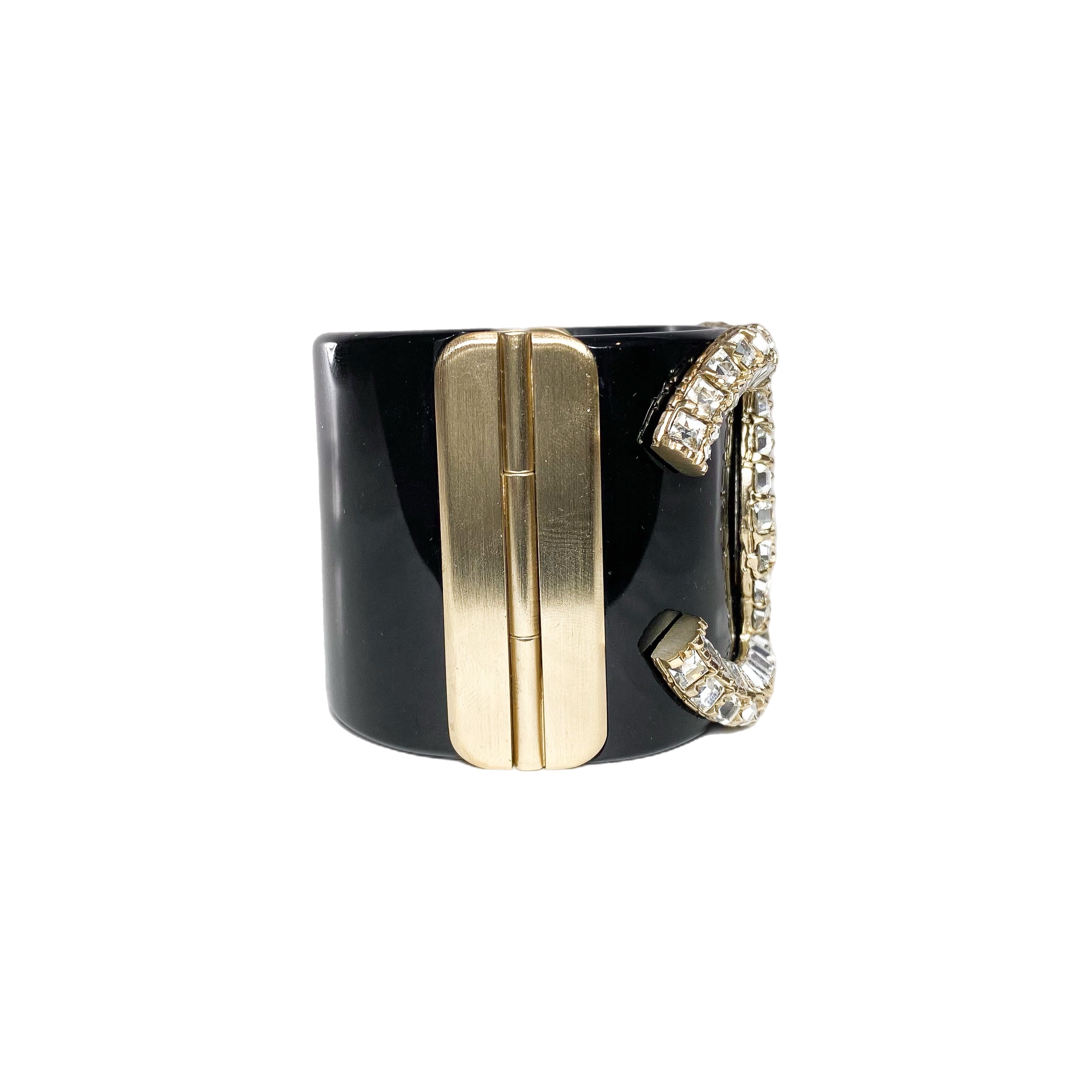 Chanel Black Crystal CC Resin Cuff – Consign of the Times ™