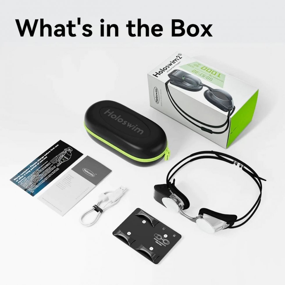 人工知能 AI + ディスプレイを搭載したスマートスイミングゴーグル