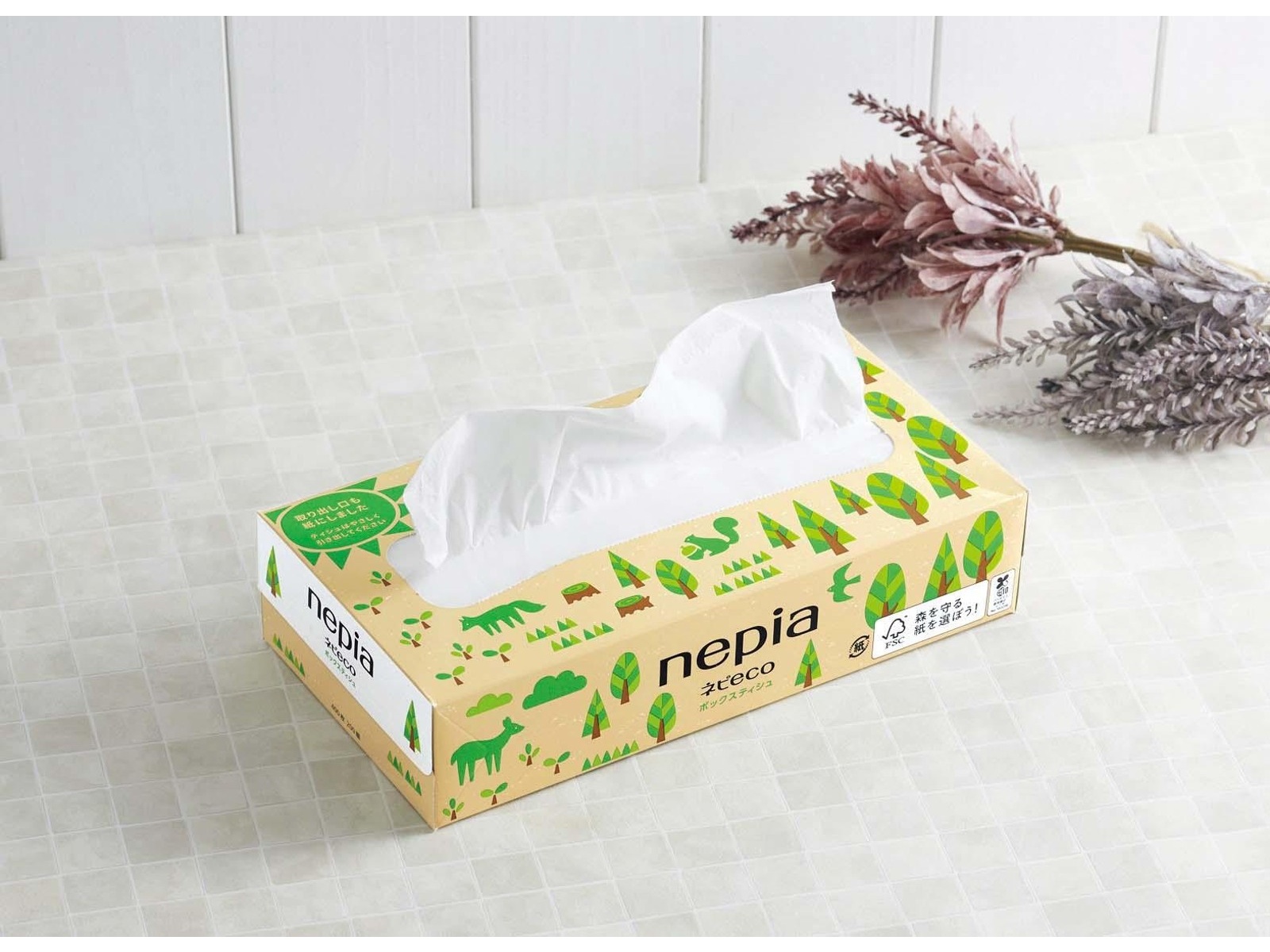 王子ネピア ネピアネピecoティシュ 400枚（200組）×5コ組| コープ