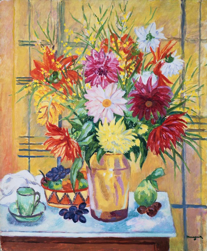 Flowers in a Vase; Fleurs dans un Vase, - Henri Manguin