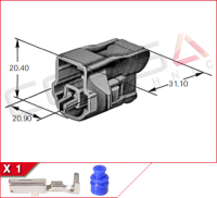 Yazaki 090II 2.3II Motorsport Connectors - Corsa Technic