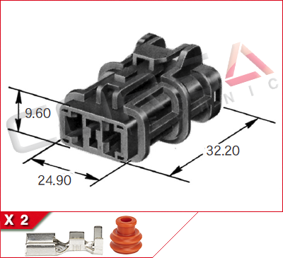 7123-6423-30 - Yazaki | 58X-2S-1 - Corsa Technic | 2-Way Kit