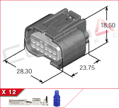 7283-4038-30 - Yazaki | HS-12S - Corsa Technic | 12-Way Kit