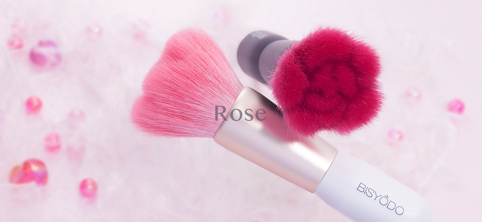 パウダーチークブラシ RO-P-01 Rose 薔薇の花を型取った可愛いチーク