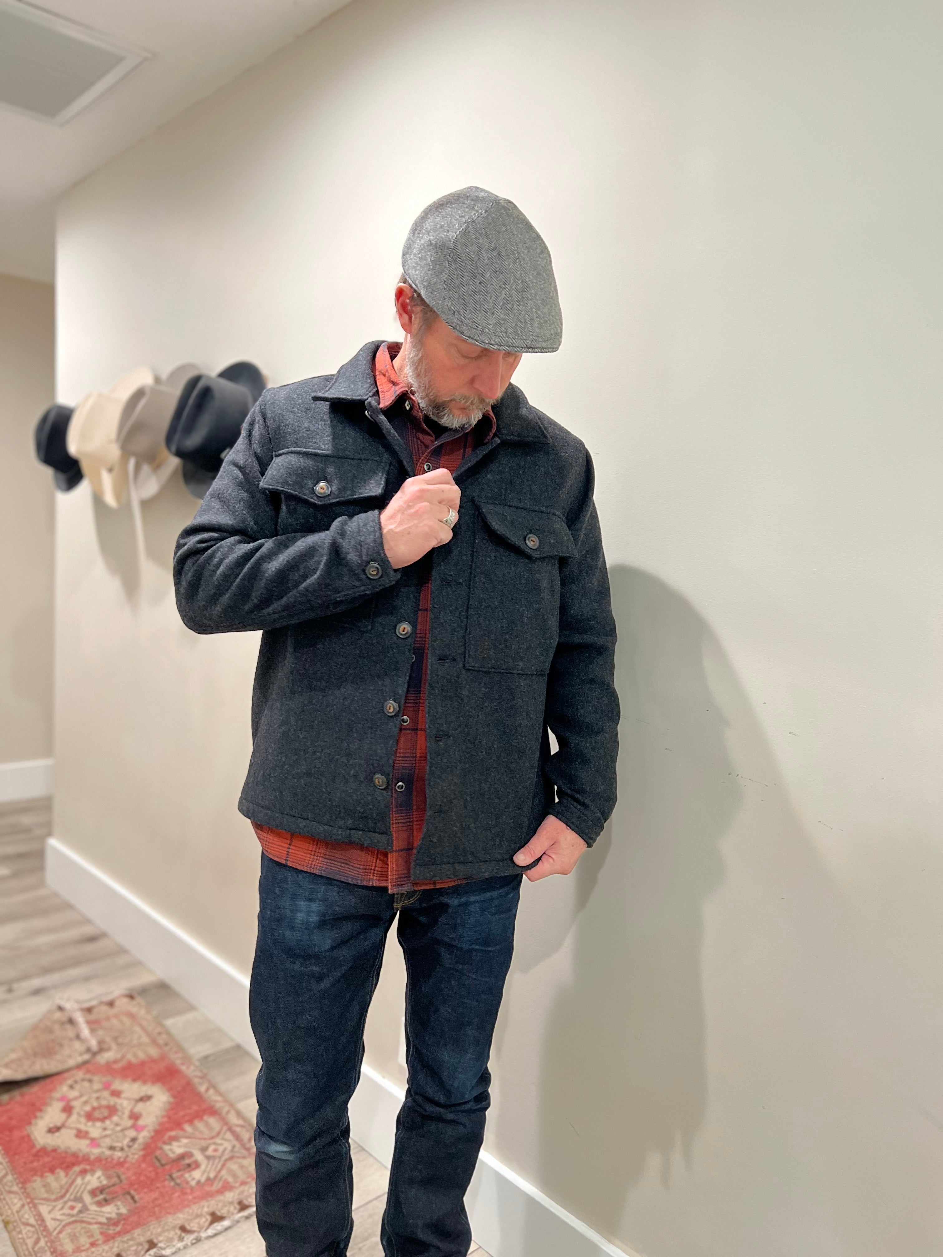 MIDWAY WOOL CPO CHARCOAL