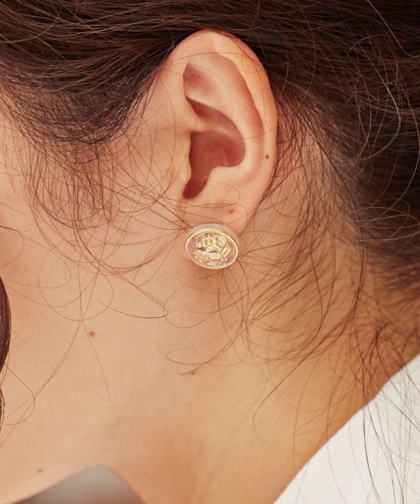 チェコガラスピアス（S）(CLEAR): 『欧州航路』