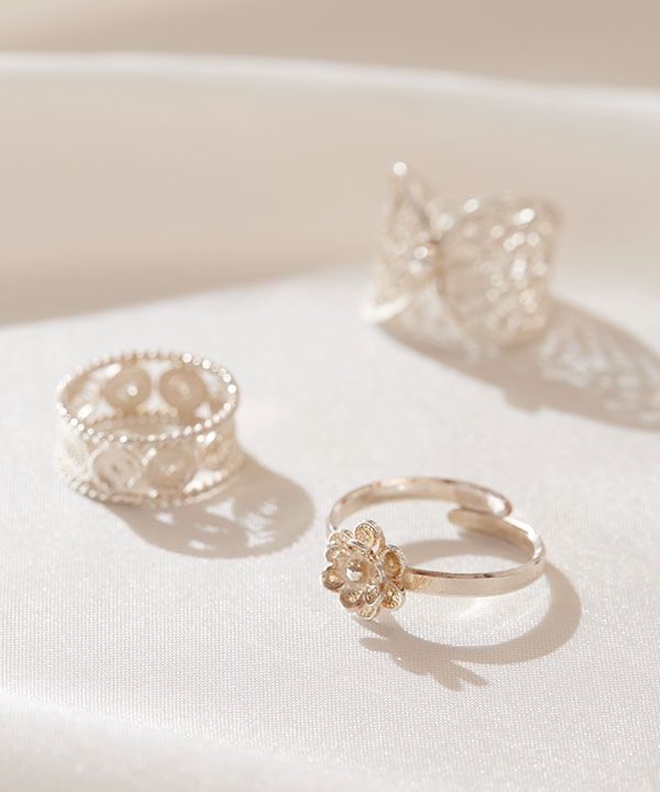 シルバー925】クラシックフラワーリング（Made inマルタ島